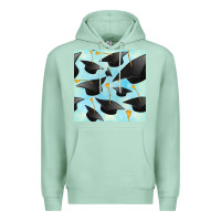Seafoam graduation cap seamless pattern Premium Hoodie - BundleAndBundleShop