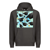 Smoke graduation cap seamless pattern Premium Hoodie - BundleAndBundleShop