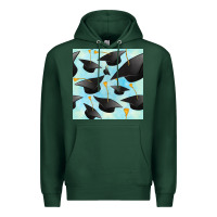 Sports Green graduation cap seamless pattern Premium Hoodie - BundleAndBundleShop