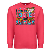 Cardinal i run on coffee and sarcasm Premium Sweatshirt - Zillion Design Studio