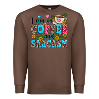 Chestnut i run on coffee and sarcasm Premium Sweatshirt - Zillion Design Studio