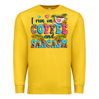 Lemon i run on coffee and sarcasm Premium Sweatshirt - Zillion Design Studio