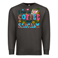 Smoke i run on coffee and sarcasm Premium Sweatshirt - Zillion Design Studio
