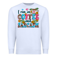 White i run on coffee and sarcasm Premium Sweatshirt - Zillion Design Studio