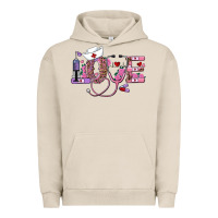 Pigment French Oak valentine's day nurse love Urban Hoodie - AdoDesignShop