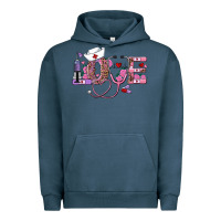 Pigment Midnight Navy valentine's day nurse love Urban Hoodie - AdoDesignShop