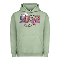 Pigment Oil Green valentine's day nurse love Urban Hoodie - AdoDesignShop