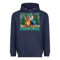 Navy life is better around the campfire Heavyweight Hoodie - Zillion Design Studio