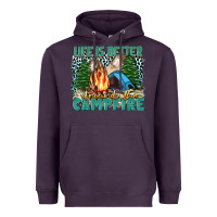 Plum life is better around the campfire Heavyweight Hoodie - Zillion Design Studio