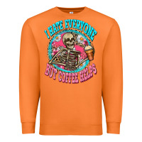 Carrot i hate everyone but coffee helps Premium Sweatshirt - Zillion Design Studio