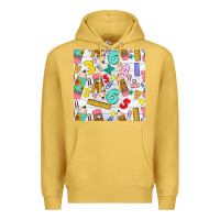 Antique Gold back to school seamless pattern Premium Hoodie - BundleAndBundleShop