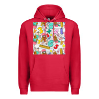 Cardinal back to school seamless pattern Premium Hoodie - BundleAndBundleShop