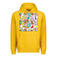 Lemon back to school seamless pattern Premium Hoodie - BundleAndBundleShop