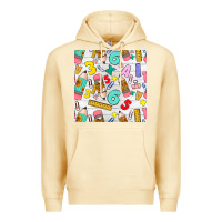 Pina Colada back to school seamless pattern Premium Hoodie - BundleAndBundleShop