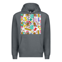 Rock back to school seamless pattern Premium Hoodie - BundleAndBundleShop