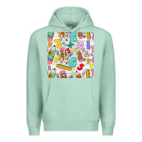 Seafoam back to school seamless pattern Premium Hoodie - BundleAndBundleShop