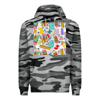 Slate Camo back to school seamless pattern Premium Hoodie - BundleAndBundleShop