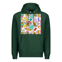 Sports Green back to school seamless pattern Premium Hoodie - BundleAndBundleShop