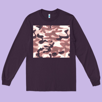 Milky Camouflage Long Sleeve Tee Designed By Barkaloodesign
