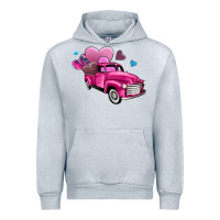 Heather Grey truck with hearts Urban Hoodie - AdoDesignShop