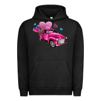 Pigment Black truck with hearts Urban Hoodie - AdoDesignShop
