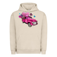 Pigment French Oak truck with hearts Urban Hoodie - AdoDesignShop