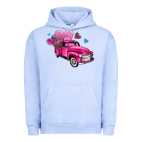 Pigment Grape Ice truck with hearts Urban Hoodie - AdoDesignShop