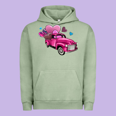 Truck With Hearts Urban Hoodie Designed By Adodesignshop