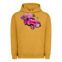 Pigment Peanut Butter truck with hearts Urban Hoodie - AdoDesignShop