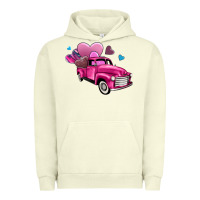Pigment Pistachio truck with hearts Urban Hoodie - AdoDesignShop