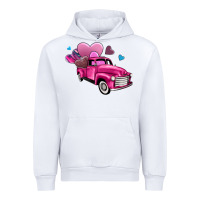 White truck with hearts Urban Hoodie - AdoDesignShop