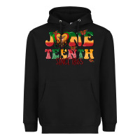 Black juneteenth since 1865 with heart Heavyweight Hoodie - texasbilliewilder