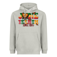 Moon Dust juneteenth since 1865 with heart Heavyweight Hoodie - texasbilliewilder