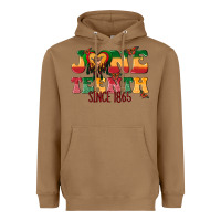 Toasted Coconut juneteenth since 1865 with heart Heavyweight Hoodie - texasbilliewilder