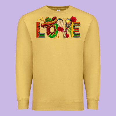 Mexico Love Premium Sweatshirt Designed By Texasbilliewilder