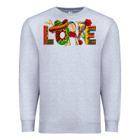 Heather Grey Mexico Love Premium Sweatshirt - texasbilliewilder