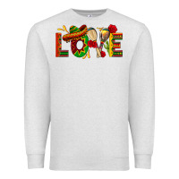 Oatmeal Heather Mexico Love Premium Sweatshirt - texasbilliewilder