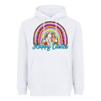 White happy easter rainbow bunny Heavyweight Hoodie - RanaPortraitStore