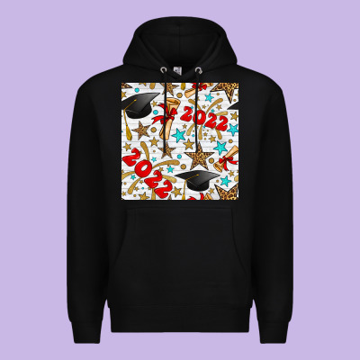Graduation 2022 Seamless Pattern Premium Hoodie Designed By Bundleandbundleshop