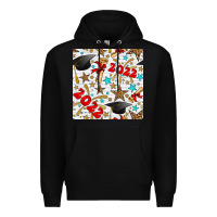 Black graduation 2022 seamless pattern Premium Hoodie - BundleAndBundleShop