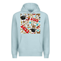 Blue Mist graduation 2022 seamless pattern Premium Hoodie - BundleAndBundleShop