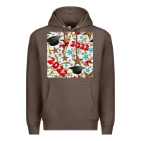Coffee graduation 2022 seamless pattern Premium Hoodie - BundleAndBundleShop