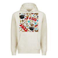 Oatmeal Heather graduation 2022 seamless pattern Premium Hoodie - BundleAndBundleShop