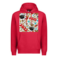 Cardinal graduation 2022 seamless pattern Premium Hoodie - BundleAndBundleShop