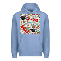 Colony Blue graduation 2022 seamless pattern Premium Hoodie - BundleAndBundleShop