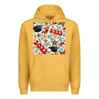 Mustard graduation 2022 seamless pattern Premium Hoodie - BundleAndBundleShop