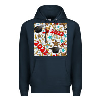 Navy graduation 2022 seamless pattern Premium Hoodie - BundleAndBundleShop