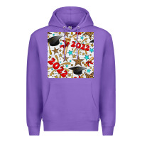 Purple graduation 2022 seamless pattern Premium Hoodie - BundleAndBundleShop