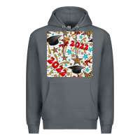 Rock graduation 2022 seamless pattern Premium Hoodie - BundleAndBundleShop