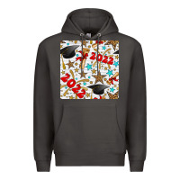 Smoke graduation 2022 seamless pattern Premium Hoodie - BundleAndBundleShop